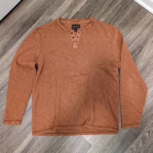 Lucky Brand Venice Burnout 3-Button Down Henley Men's Size Large